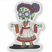 キュートエチオピアゾンビ シール (正面)