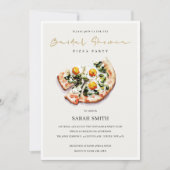 キュートエッグバジルピザブライダルシャワーパーティー招待状 サンキューカード (正面)