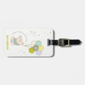 キュートエレガントアクアベアバルーンボーズモノグラム ラゲッジタグ (正面横)