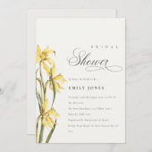 キュートエレガントイエローダフォディルブライダルシャワー招待状 サンキューカード (正面/裏面)