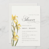 キュートエレガントイエローダフロジールカップルシャワー招待状 サンキューカード (正面/裏面)