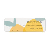 キュートエレガントイエローレモンフルーティシトラスアドレス ラベル (正面)