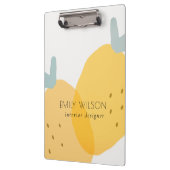 キュートエレガントイエローレモンフルーティシトラスブライト クリップボード (左)