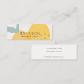 キュートエレガントイエローレモンフルーティシトラスブライト スキニー名刺 (正面/裏面)