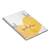 キュートエレガントイエローレモンフルーティシトラスブライト ノートブック (右側)