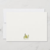 キュートエレガントウッドランドおもしろいパーティーキツネ子供の誕生日 ノートカード (裏面)