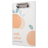 キュートエレガントオレンジ抽象芸術フルーティはっきりしたシトラス クリップボード (左)