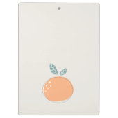 キュートエレガントオレンジ抽象芸術フルーティはっきりしたシトラス クリップボード (裏面)