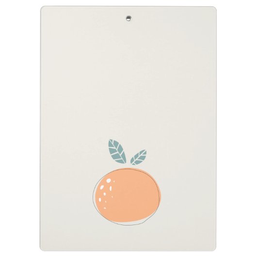 キュートエレガントオレンジ抽象芸術フルーティはっきりしたシトラス クリップボード (裏面)