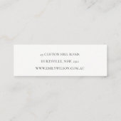 キュートエレガントオレンジ抽象芸術フルーティはっきりしたシトラス スキニー名刺 (裏面)