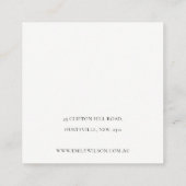 キュートエレガントオレンジ抽象芸術フルーティはっきりしたシトラス スクエア名刺 (裏面)