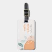 キュートエレガントオレンジ抽象芸術フルーティはっきりしたシトラス ラゲッジタグ (正面縦)