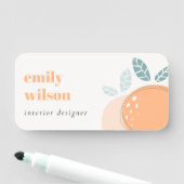 キュートエレガントオレンジ抽象芸術フルーティはっきりしたシトラス 名札 (インサイチュ)