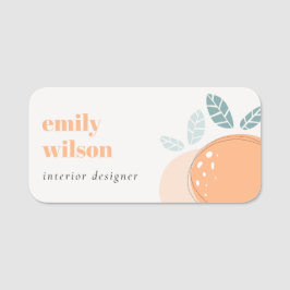 キュートエレガントオレンジ抽象芸術フルーティはっきりしたシトラス 名札