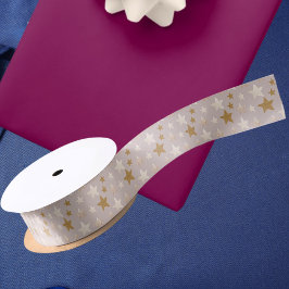 キュートエレガントスタークリスマスダスティピンクリボン サテンリボン