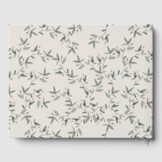 キュートエレガントダスキーディアーフローラクレストブライダルシャワー ゲストブック (裏面)