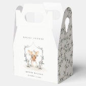 キュートエレガントダスキーディアーフローラクレストブライダルシャワー フェイバーボックス (オープン)