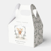 キュートエレガントダスキーディアーフローラクレストブライダルシャワー フェイバーボックス (正面サイド)