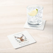 キュートエレガントダスキーディアーフローラ任意の年齢誕生日 スクエアペーパーコースター (インサイチュ)