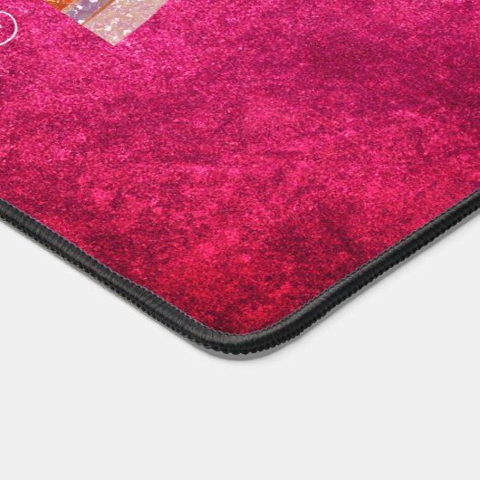 キュートエレガントネームガーリーレインボーシチュアルユニコーン デスクマット (コーナー)