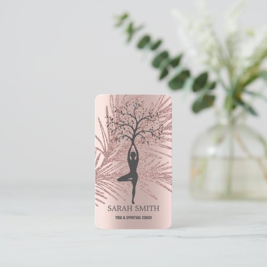 キュートエレガントバラ金ゴールドダイアモンズヨガ 名刺 (スタンド正面)