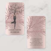 キュートエレガントバラ金ゴールドダイアモンズヨガ 名刺 (正面/裏面)