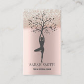 キュートエレガントバラ金ゴールドダイアモンズヨガ 名刺 (正面)