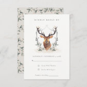 キュートエレガントパステルディアーフローラクレスト結婚ズ 出欠カード (正面/裏面)