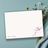 キュートエレガントピンク飛んでいるカイトスカイクラウド誕生日 ノートカード