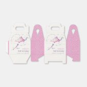 キュートエレガントピンク飛んでいるカイトスカイクラウド誕生日 フェイバーボックス (折り畳みなし)