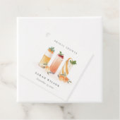 キュートエレガントフルーツカクテルオレンジブライダルシャワー フェイバータグ (インサイチュ)