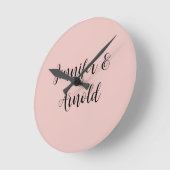 キュートエレガントプレーン ラウンド壁時計 (傾斜)