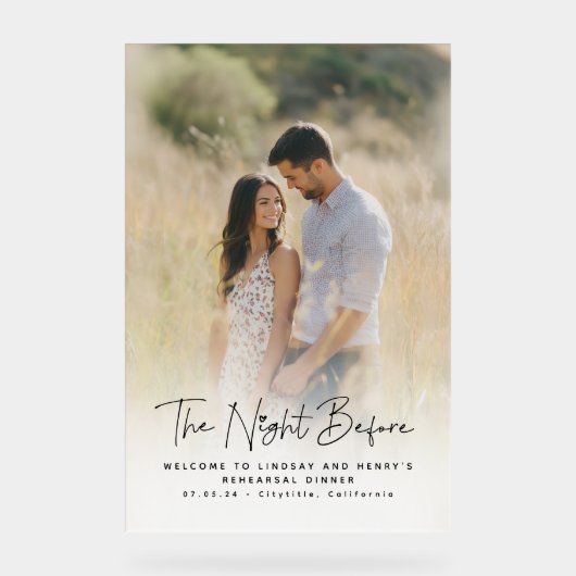 キュートエレガントリハーサル夕食写真ウェルカムサイン アクリルサイン (正面)