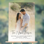 キュートエレガントリハーサル夕食写真ウェルカムサイン アクリルサイン (ニュートラル)