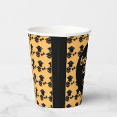 キュートエレガントレトロブラック&イエローエクセレーション 紙コップ (右)