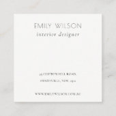 キュートエレガントレモンフルーティはっきりしたお願い申し上げ スクエア名刺 (裏面)