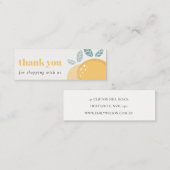 キュートエレガントレモンフルーティはっきりしたサンキューショッピング スキニー名刺 (正面/裏面)