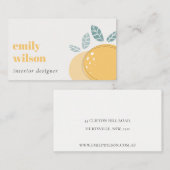 キュートエレガントレモン抽象芸術フルーティはっきりしたシトラス 名刺 (正面/裏面)