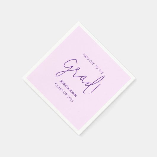 キュートエレガント・パープル卒業 スタンダードカクテルナプキン (角)