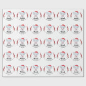 キュートエレファントウィンターホリデーベビー第1クリスマス ラッピングペーパー (フラット)