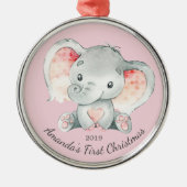 キュートエレファントガールズ初めてのクリスマスオーナメント メタルオーナメント (正面)
