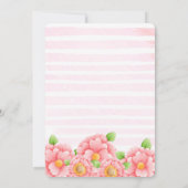 キュートエレファントガール1st誕生日パーティの招待状 招待状 (裏面)