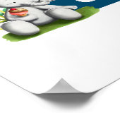 キュートエレファントサファリモノグラム子供部屋ルーム ポスター (角)