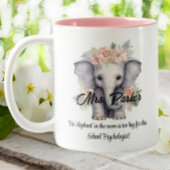 キュートエレファントスクール心理学者引用文セラピー ツートーンマグカップ