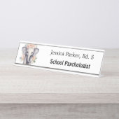 キュートエレファントスクール心理学者引用文セラピー デスクネームプレート (正面)