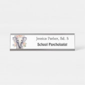 キュートエレファントスクール心理学者引用文セラピー デスクネームプレート (正面)