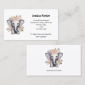 キュートエレファントスクール心理学者引用文セラピー 名刺 (正面/裏面)