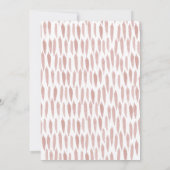 キュートエレファントスターズムーン赤面ガールベビーシャワー 招待状 (裏面)