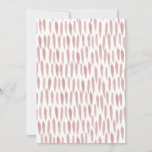 キュートエレファントスターズムーン赤面ガールベビーシャワー 招待状 (裏面)