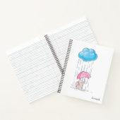 キュートエレファントバタフライネームスパイラル ノートブック (内部)